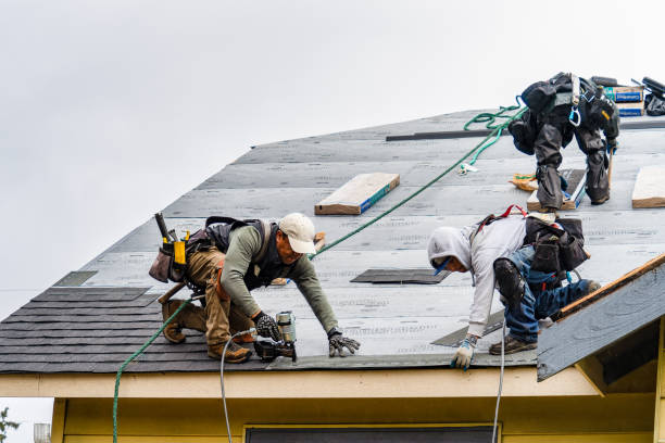 Professional Gutter Installation technician working in Arlington Heights, IL